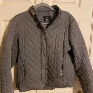 Lightly lined gray quilted jacket